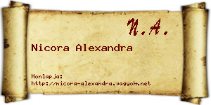 Nicora Alexandra névjegykártya